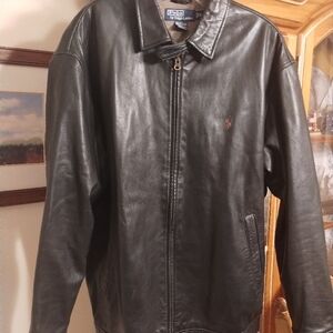 Polo by Ralph Lauren Black Leather Jacket for Men